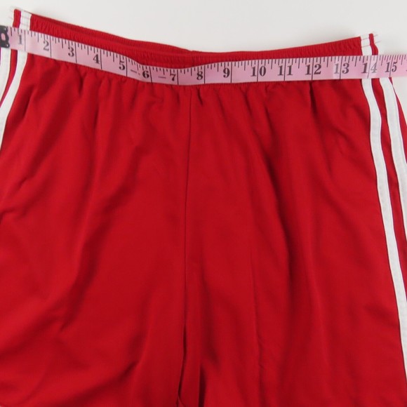 Adidas Boys Shorts Size Large Elastic Waist Red Running Activewear Gym Training - Picture 4 of 11